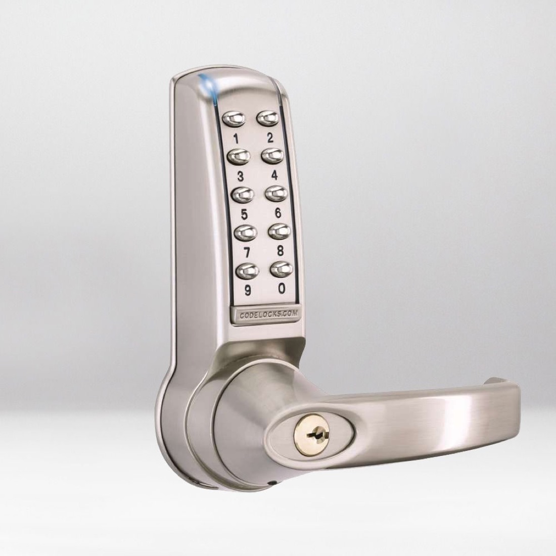 Code lock with lever handle