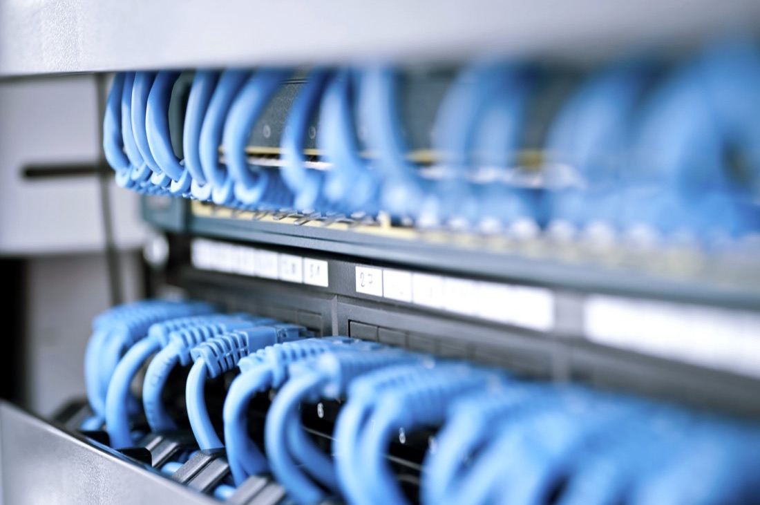 Patch cables in a data cabinet